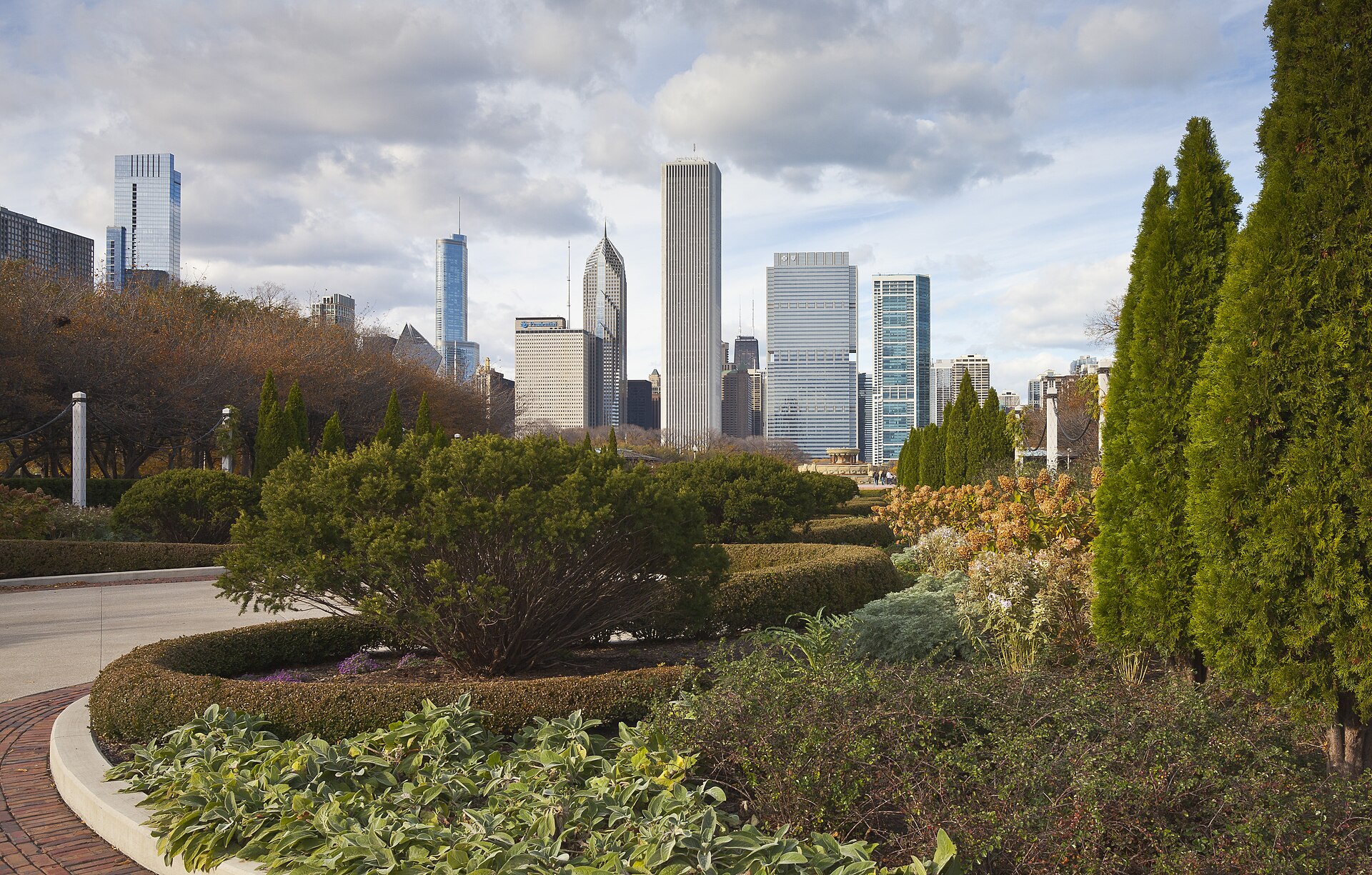 Grant Park and the downtown Chicago skyline, October 2012